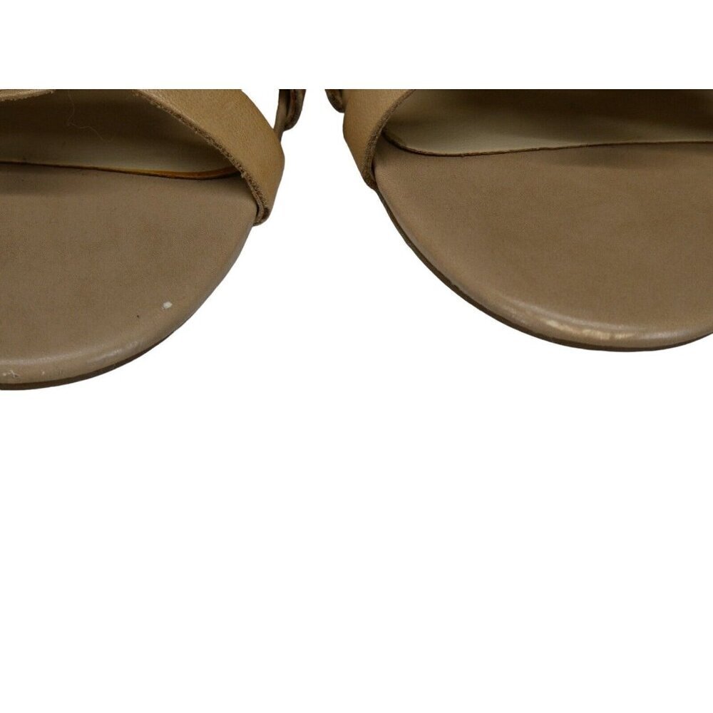 Franco Sarto Gladiator Strappy Heel Leather Sandals‎ Size 8.5 Beige Nude - Picture 6 of 8